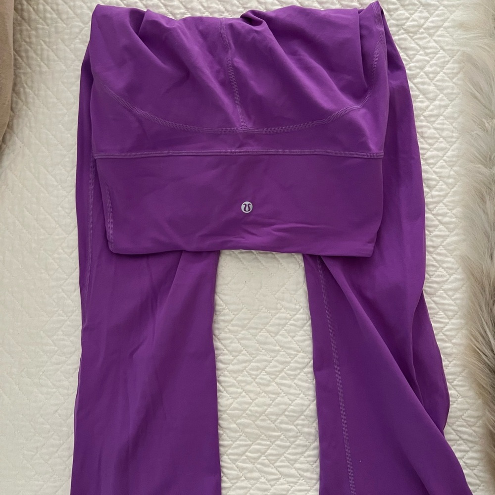 Lululemon purple flare high waisted leggings